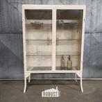 Dubbele dokterskast wit | Vintage medicijnkast | Vitrinekast, Gebruikt, 150 tot 200 cm, 25 tot 50 cm, 50 tot 100 cm