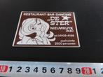 sticker nieuwkuijk restaurant bar dancing DE STER (bruin), Verzamelen, Stickers, Ophalen, Zo goed als nieuw