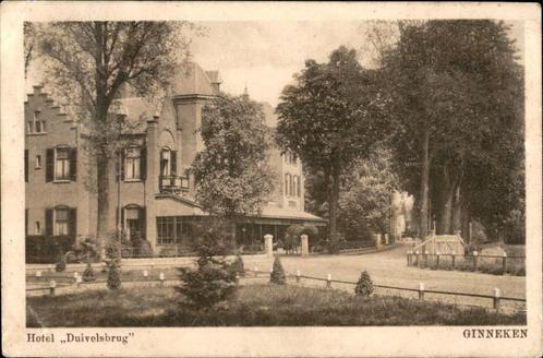 Ginneken Hotel Duivelsbrug st 1924, Verzamelen, Ansichtkaarten | Nederland, Gelopen, Noord-Brabant, 1920 tot 1940, Ophalen of Verzenden