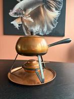 Vintage Koperen Fondueset met Brander & Standaard, Ophalen of Verzenden, Koper