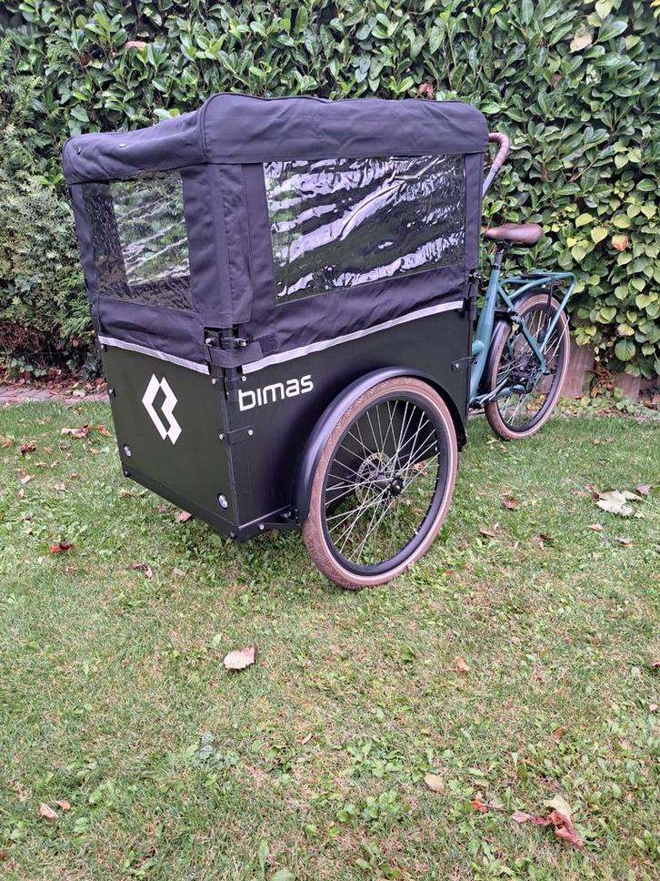 Bimas Elektrisch bakfiets, Fietsen en Brommers, Fietsen | Bakfietsen, Zo goed als nieuw, 4 kinderen of meer, Elektrisch, Ophalen
