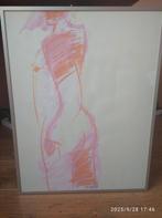 Schilderij met lijst, 'staande vrouw', Trui Punt, Ophalen