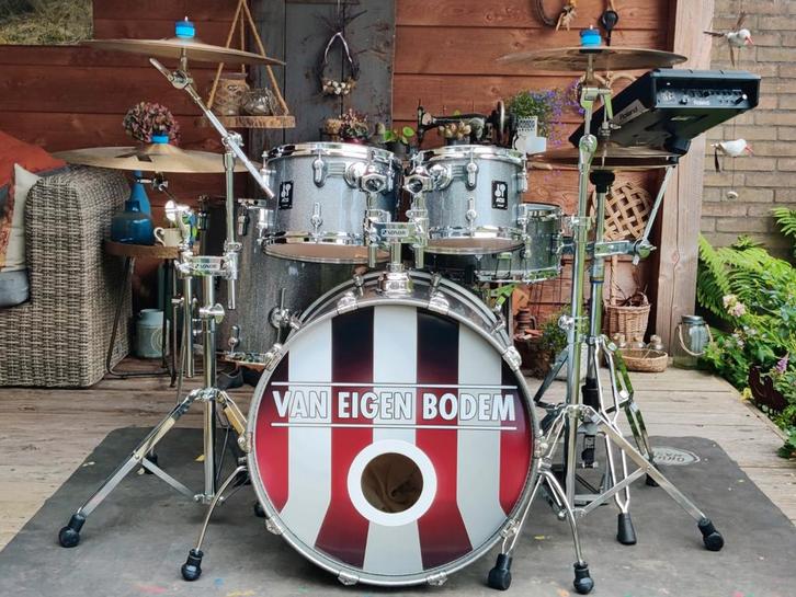 Sonor AQ2 drumstel (shell set) Titanium Quartz, Muziek en Instrumenten, Drumstellen en Slagwerk, Zo goed als nieuw, Sonor, Ophalen