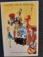 Oude kaart Groeten van St. Nicolaas, Verzamelen, Ansichtkaarten | Themakaarten, Ophalen of Verzenden, 1940 tot 1960, Gelopen, Kinderen
