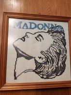 Nostalgisch ingelijst borduurwerk Madonna, Handborduren, Overige typen, Gebruikt, Ophalen of Verzenden