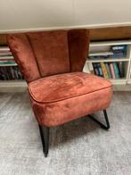 Vintage cocktailstoeltje, klein fauteuil, roestbruin, Ophalen, Gebruikt, Minder dan 75 cm, Stof
