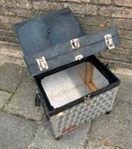 Loden zeer hoge viskoffer /bankje met veel aparte vakken, Ophalen of Verzenden, Gebruikt, Koffer of Tas