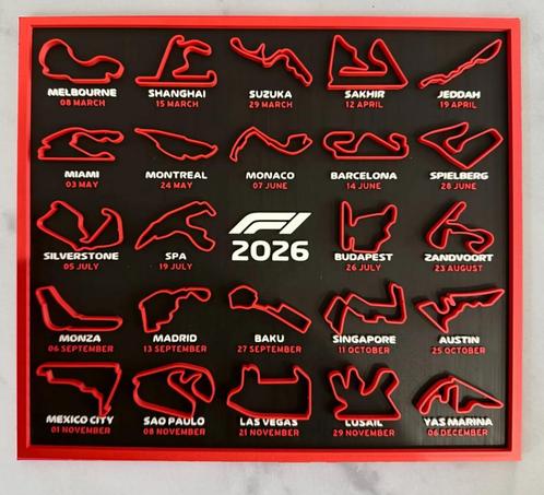 3D Formule 1 Kalender 2026, Verzamelen, Automerken, Motoren en Formule 1, Nieuw, Formule 1, Ophalen of Verzenden