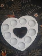 Witte hart waxinelichtjes, Gebruikt, Wit, Ophalen of Verzenden, Hout