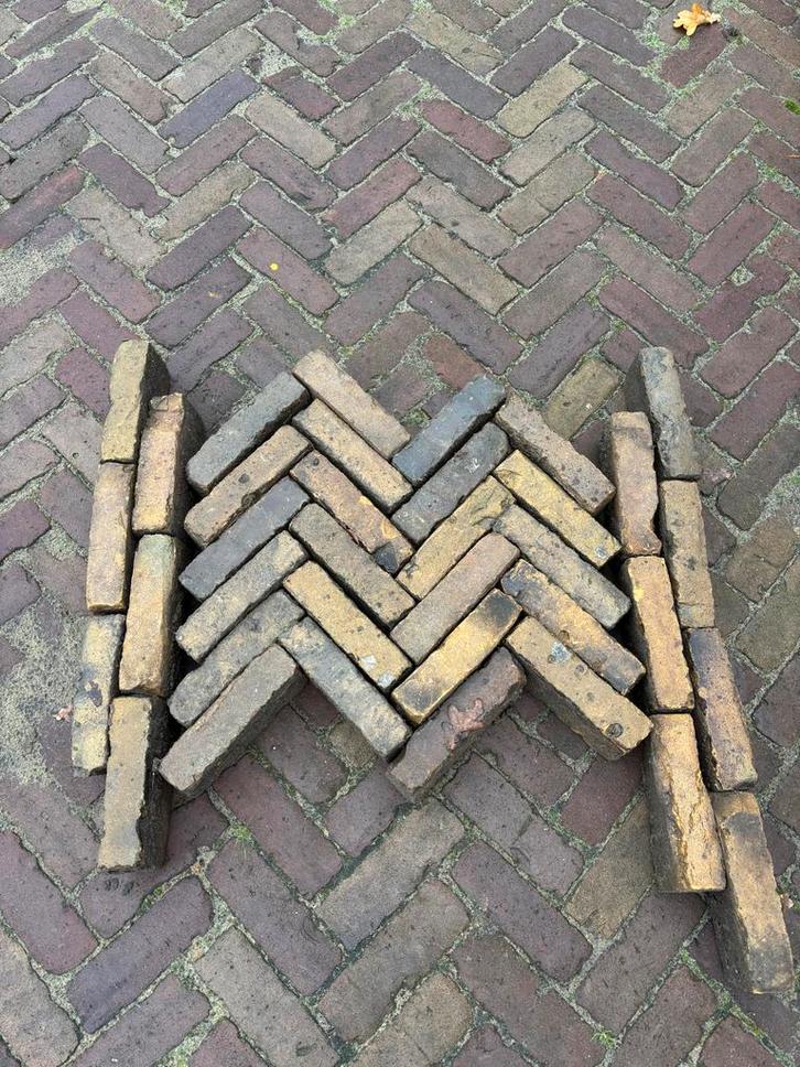 Waaltjes Geel/Rood - 31 m2, Tuin en Terras, Tegels en Klinkers, Gebruikt, Klinkers, Beton, 10 m² of meer, Ophalen of Verzenden