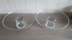 2 st. platte glazen schalen, Ophalen, Schaal, Rond, Glas