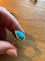 Ixxi  Zomerse Ring - Maat 19,5, Sieraden, Tassen en Uiterlijk, Ringen, Overige materialen, Blauw, 19 tot 20, Ophalen of Verzenden