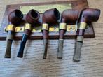 Vintage Pijpenrek met 5 Pijpen, Ophalen of Verzenden