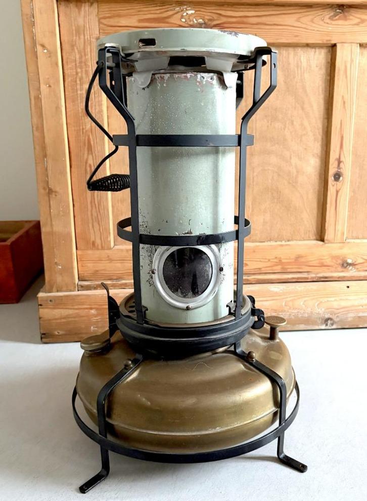 Aladdin blue flame kachel, gerestaureerd inclusief brandstof, Huis en Inrichting, Kachels, Gebruikt, Vrijstaand, Petroleumkachel