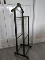 Vintage dressboy kledingrek olijfgroen dress boy wieltjes, Ophalen, Met wielen, Gebruikt
