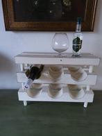Vintage shabby chic houten wijnrek., Ophalen of Verzenden, Hout, Minder dan 50 cm