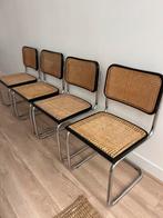 Thonet stijl Cesca Breuer stoelen rotan 4x, Huis en Inrichting, Stoelen, Ophalen, Zo goed als nieuw, Zwart