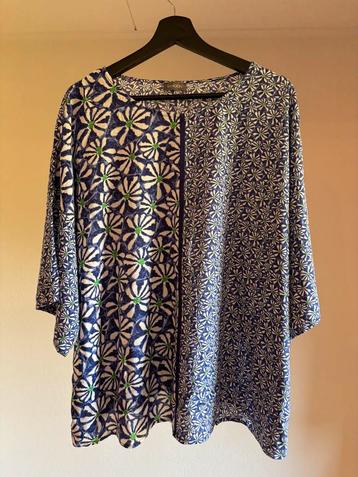 Blauw/witte blouse van samoon maat 48 beschikbaar voor biedingen