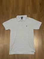 Ralph Lauren polo lichtblauw met wit/zwarte strepen – M, Kleding | Heren, Polo's, Ophalen of Verzenden, Zo goed als nieuw, Ralph lauren