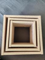 Wanddecoratie kubussen van hout, Ophalen of Verzenden