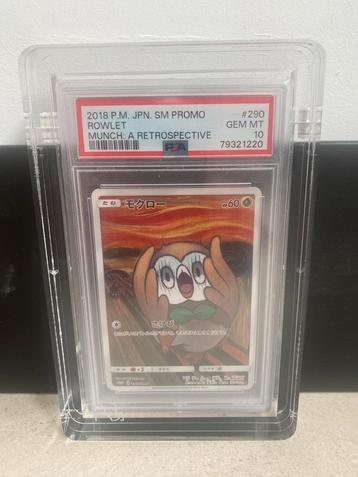 POKEMON PSA 10 GEM MINT ROWLET 2018 SCREAM  MUNCH 290/SM-P beschikbaar voor biedingen