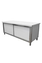 Nieuw RVS werkkast met schuifdeuren - 200x60cm, Ophalen of Verzenden, Nieuw, Rvs, Overige typen
