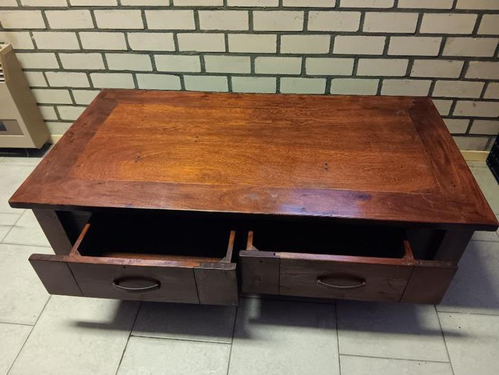 Prachtige koloniale salontafel, Huis en Inrichting, Tafels | Salontafels, Gebruikt, Minder dan 50 cm, 50 tot 100 cm, 100 tot 150 cm