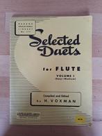 Dwarsfluit muziekboek Selected Duets, Ophalen of Verzenden, Les of Cursus