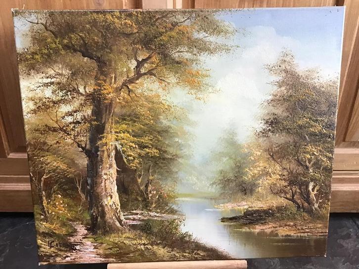 Landschap Irene Cafieri, Antiek en Kunst, Kunst | Schilderijen | Abstract, Ophalen of Verzenden