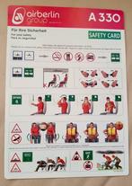 Air Berlin A330 flight safetycard, Ophalen of Verzenden, Zo goed als nieuw, Kaart, Foto of Prent