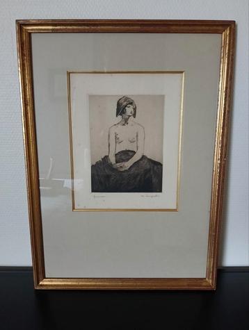 Ets "Innocence" Maurice Langaskens 1884-1946 beschikbaar voor biedingen
