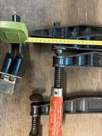 Twee grote lijmklemmen, Ophalen, Gebruikt