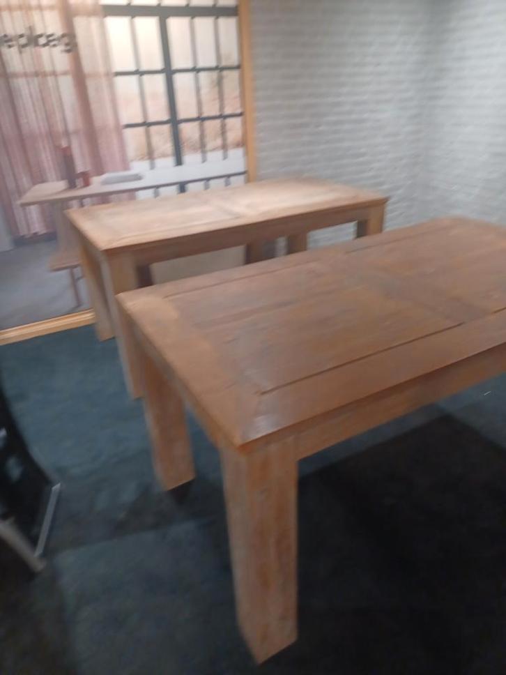 Houten Eettafel - Robuust en Stijlvol 4 stuks 160 bij 90 cm, Huis en Inrichting, Tafels | Eettafels, Gebruikt, 100 tot 150 cm