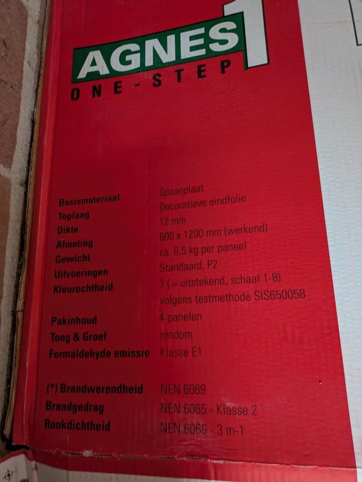Agnesplaten / gipsplaten 600*1200 - 37 stuks, Doe-het-zelf en Verbouw, Platen en Panelen, Nieuw, Ophalen
