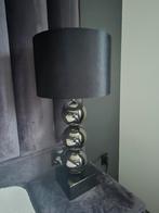 Luxe Zwarte Tafellamp / Bollamp, Ophalen, Zo goed als nieuw, Metaal, Minder dan 100 cm