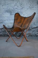 Leren vlinderstoel butterfly chair leer - buffelleer - Nieuw, Huis en Inrichting, Fauteuils, Ophalen, Nieuw, Metaal