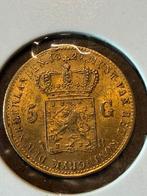 Gouden vijfje 1827 Brussel open B, Postzegels en Munten, Munten | Nederland, 5 gulden, Koning Willem I, Losse munt, Goud