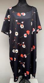 Supermooie zwarte jurk rood/witte bloemen LA LEMON mt 54, Kleding | Dames, Ophalen of Verzenden, Zo goed als nieuw, Rood, Jurk
