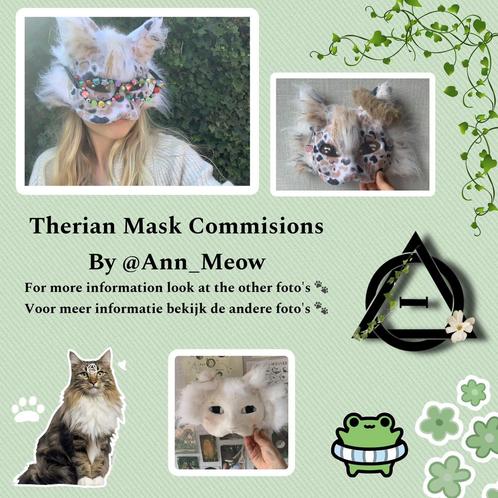 Therian Mask Commissions by @Ann_Meow, Hobby en Vrije tijd, Knutselen, Ophalen of Verzenden
