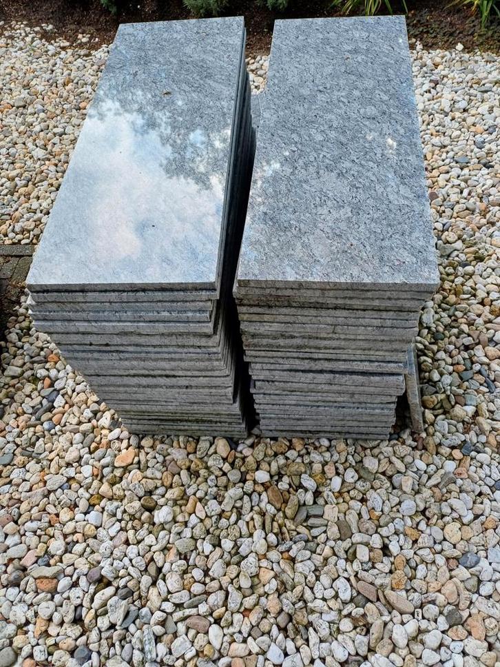 Granieten vloertegels. Kleur grijs. Circa 17m2., Doe-het-zelf en Verbouw, Tegels, Zo goed als nieuw, Vloertegels, Keramiek, Ophalen of Verzenden