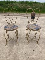 twee vintage stoelen, ijzer., Ophalen
