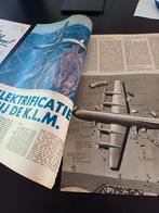 Artikel Elektrificatie bij de K.L.M. 1958, Verzamelen, Luchtvaart en Vliegtuigspotten, Ophalen of Verzenden, Zo goed als nieuw