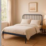 Metalen bed donkerblauw 150x200cm 👉moet snel weg, Huis en Inrichting, Ophalen, Blauw, Zo goed als nieuw, 200 cm
