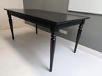 Uitschuifbare tafel INGATORP, zwart, 155/215x87 cm, Huis en Inrichting, Ophalen, Gebruikt, 50 tot 100 cm, Vijf personen of meer
