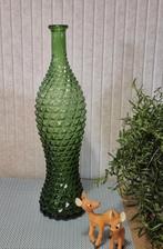 Smaragdgroene 'genie' karaf Empoli Italië 40 cm, Ophalen of Verzenden