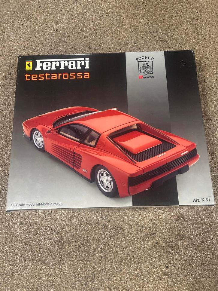 Pocher Ferrari Testarossa Bouwpakket - Nieuw!, Hobby en Vrije tijd, Modelbouw | Auto's en Voertuigen, Nieuw, Auto, Groter dan 1:32