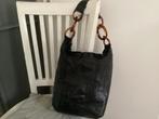 Zwarte leren luxe damestas, Ophalen of Verzenden, Zo goed als nieuw, Zwart, Handtas
