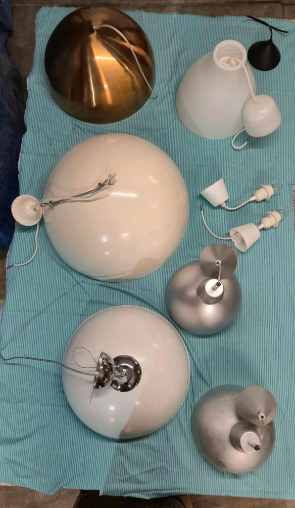 Diverse Lampenkappen, Huis en Inrichting, Lampen | Hanglampen, Gebruikt, Minder dan 50 cm, Kunststof, Metaal, Ophalen