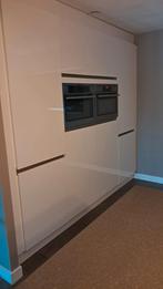 Hoogglans witte keuken met antraciet composiet blad, Ophalen of Verzenden, Gebruikt, Wit, Composiet