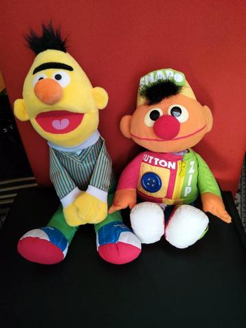 Vintage Retro Ernie en Bert van Sesamstraat knuffels poppen  beschikbaar voor biedingen